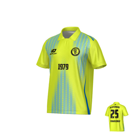 Half Tone Collared Jersey - Neon Yellow