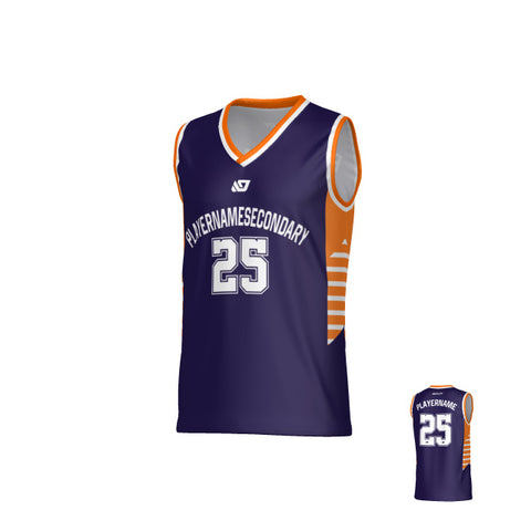Banner Basketball Jersey - Purple & Orange