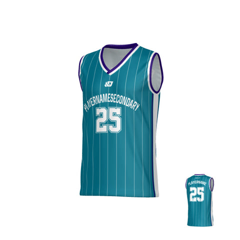 Vortex Basketball Jersey - Teal & Purple