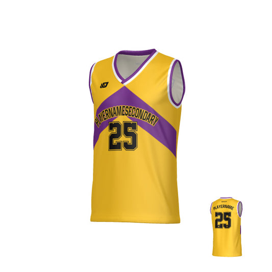 Aspire Basketball Jersey - Yellow & Purple
