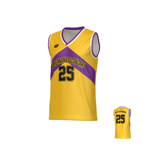 Aspire Basketball Jersey - Yellow & Purple