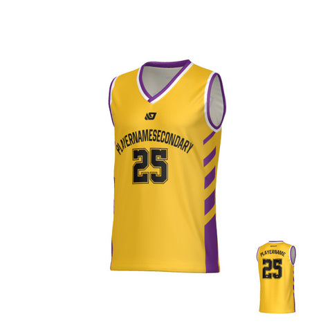 Sprint Basketball Jersey - Yellow & Purple