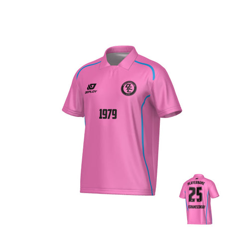 Contour Collared Jersey - Pink