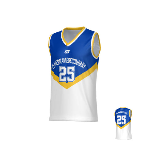 Peak Basketball Jersey - Royal Blue & Yellow