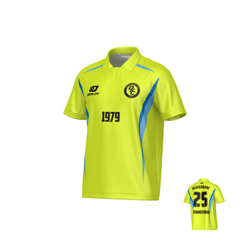 Arc Collared Jersey - Neon Yellow