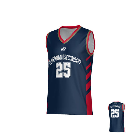 Sprint Basketball Jersey - Navy & Red