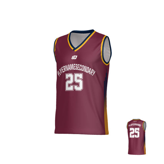 NYC Basketball Jersey - Maroon & Navy