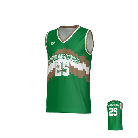 Altitude Basketball Jersey - Pine Green & Gold