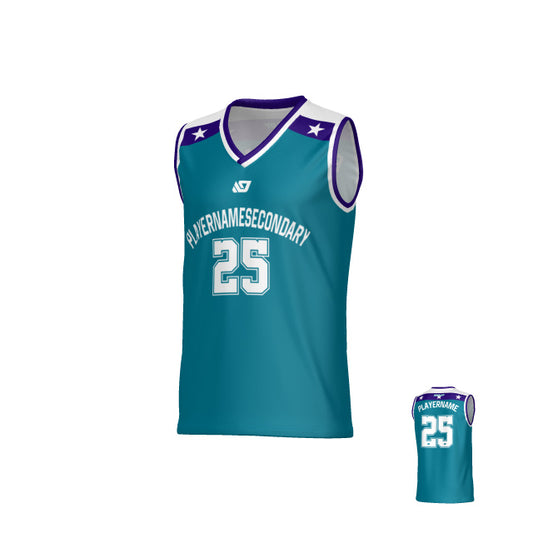 Core Basketball Jersey - Teal & Purple