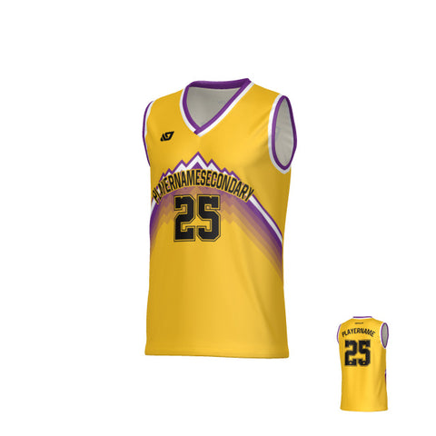 Horizon Basketball Jersey - Yellow & Purple