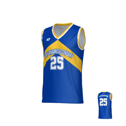 Aspire Basketball Jersey - Royal Blue & Yellow