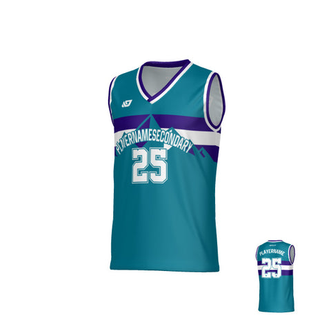 Summit Basketball Jersey - Teal & Purple