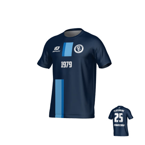 Block Jersey - Navy & Sky Blue