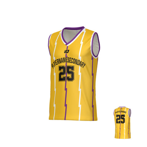 Volt Basketball Jersey - Yellow & Purple