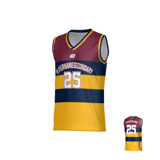 Victory Basketball Jersey - Maroon & Navy