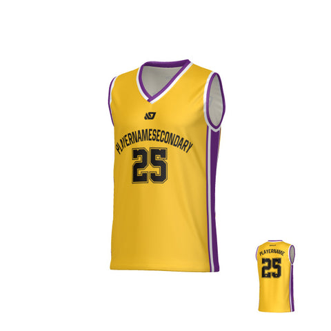 Vector Basketball Jersey - Yellow & Purple