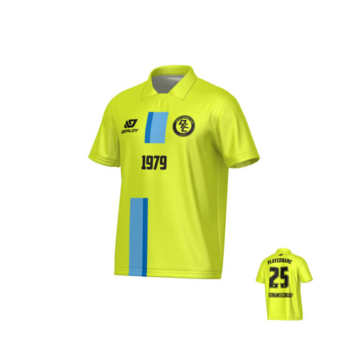 Block Collared Jersey - Neon Yellow