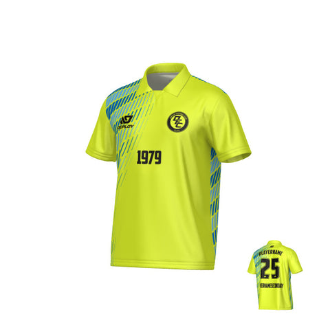 Spray Collared Jersey - Neon Yellow