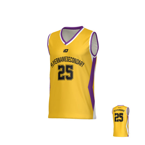 Arrow Basketball Jersey - Yellow & Purple