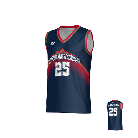 Horizon Basketball Jersey - Navy & Red