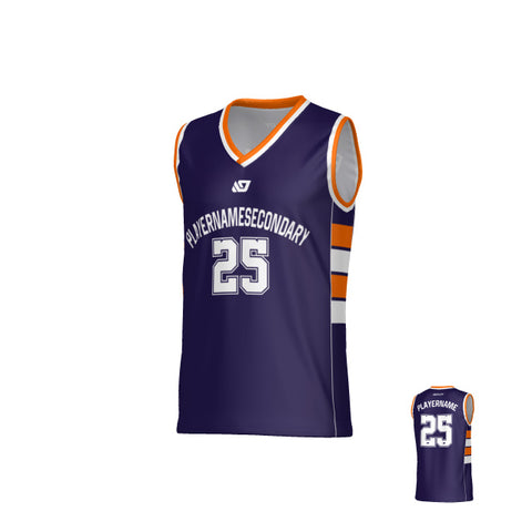 Stack Basketball Jersey - Purple & Orange