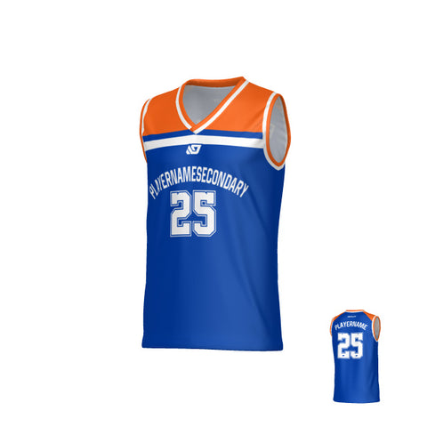 Captain Basketball Jersey - Blue & Orange