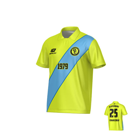 Sash Collared Jersey - Neon Yellow