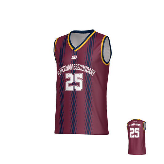 Torrent Basketball Jersey - Maroon & Navy