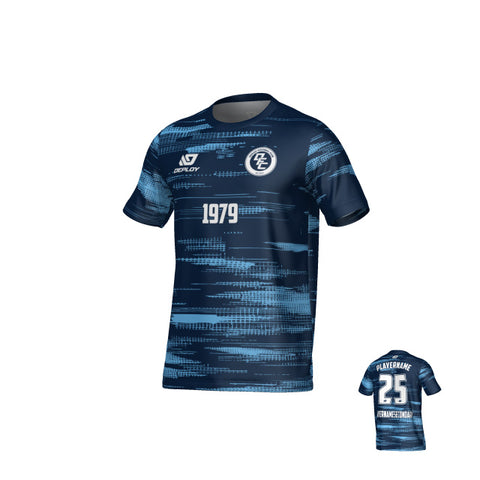 Distort Jersey - Navy & Sky Blue