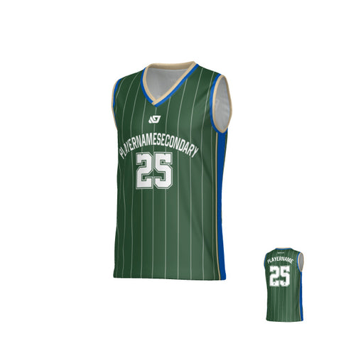 Vortex Basketball Jersey - Green & Cream