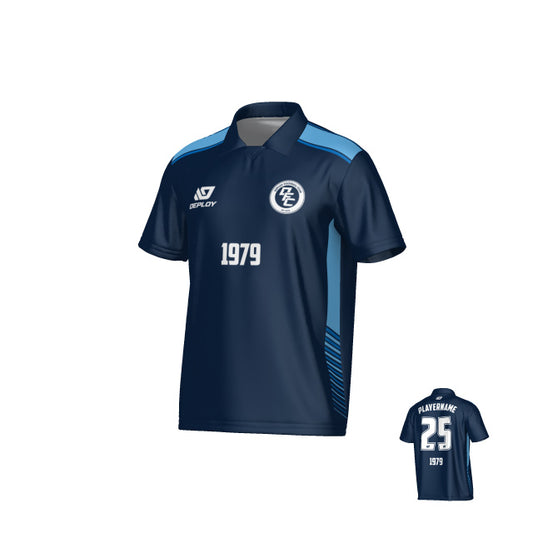 Apex Collared Jersey - Navy & Sky Blue