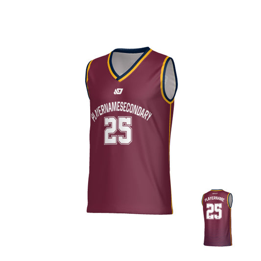 Aero Basketball Jersey - Maroon & Navy