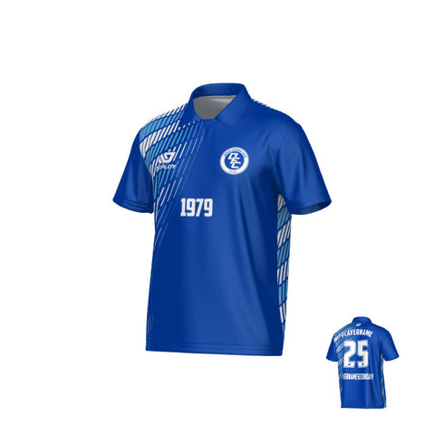 Spray Collared Jersey - Royal Blue & Sky Blue