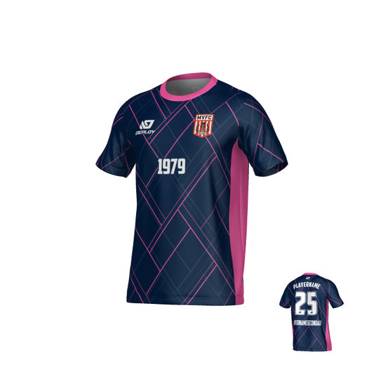 MOSS VALE FC SUMMER - PLAID - NAVY & PINK