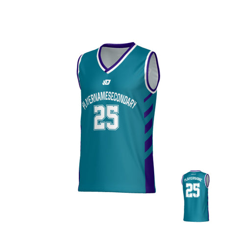Sprint Basketball Jersey - Teal & Purple