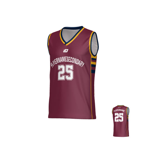 Varsity Basketball Jersey - Maroon & Navy