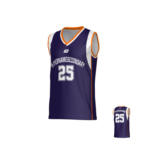 Edge Basketball Jersey - Purple & Orange