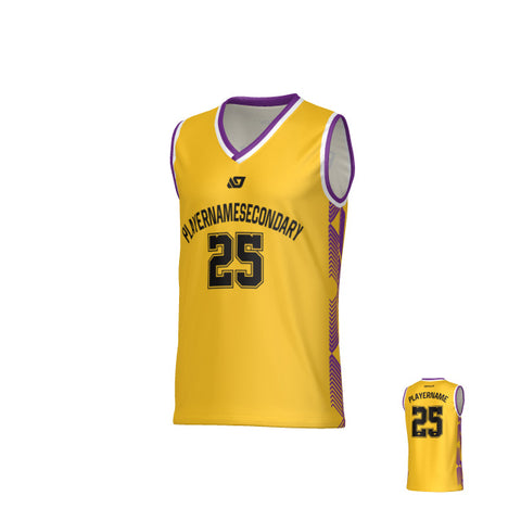 Totem Basketball Jersey - Yellow & Purple
