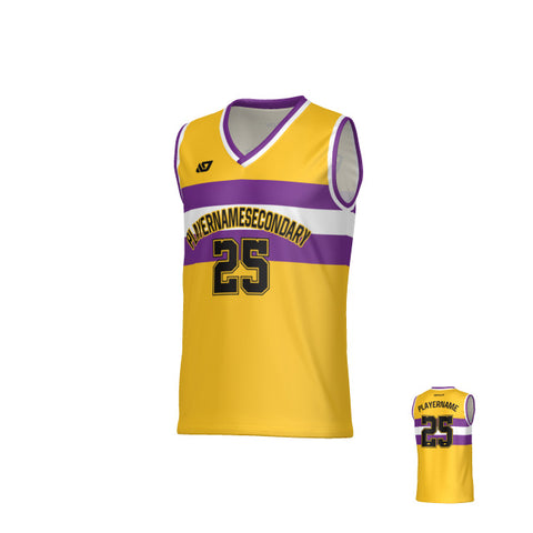Legacy Basketball Jersey - Yellow & Purple