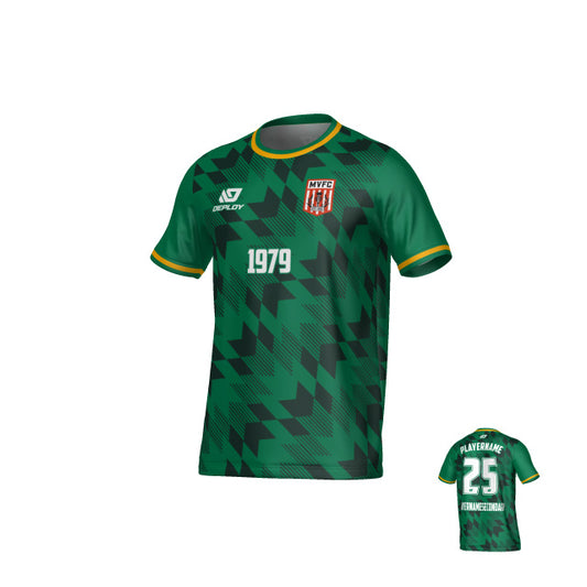 MOSS VALE FC SUMMER - LEAVES - GREEN & BLACK