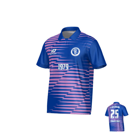 Static Collared Jersey - Royal Blue & Purple