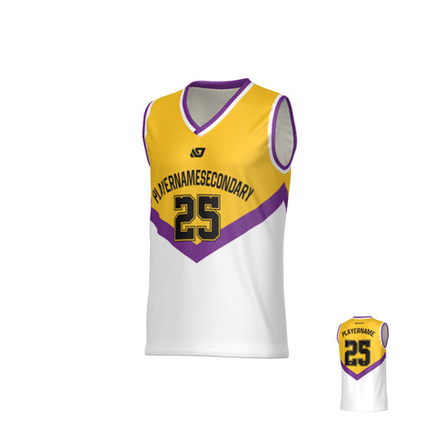 Peak Basketball Jersey - Yellow & Purple