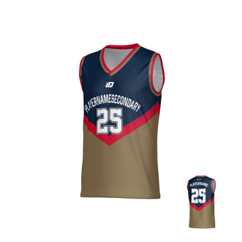 Peak Basketball Jersey - Navy & Red