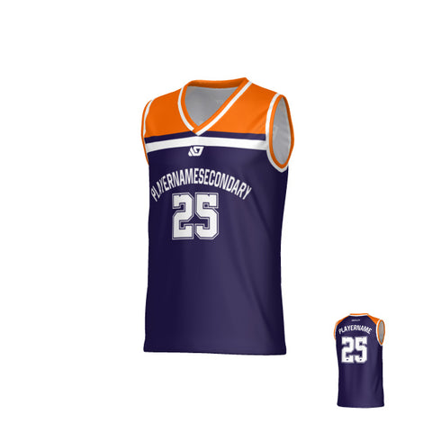 Captain Basketball Jersey - Purple & Orange