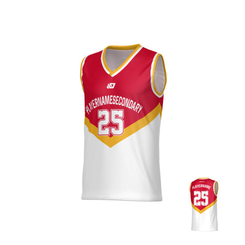 Peak Basketball Jersey - Red & Yellow