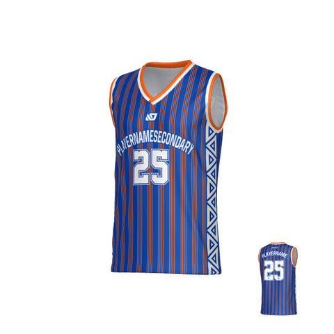 Heritage Basketball Jersey - Blue & Orange