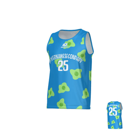 Egg Sports Singlet - Blue & Neon Green