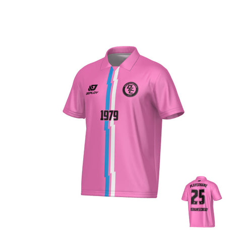 Lightning Collared Jersey - Pink
