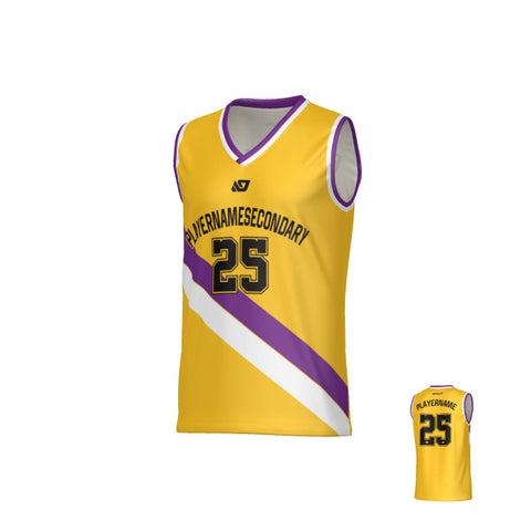 Drift Basketball Jersey - Yellow & Purple