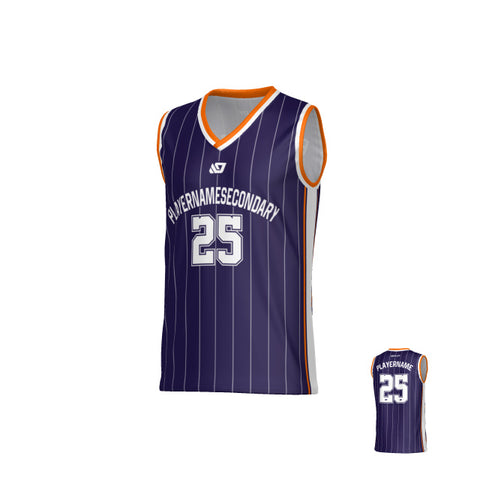 Vortex Basketball Jersey - Purple & Orange